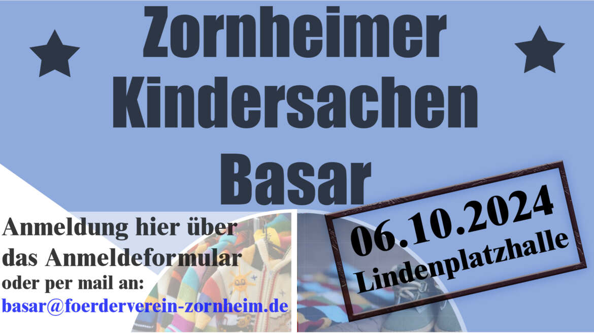 Kindersachenbasar – am 06. Oktober 2024