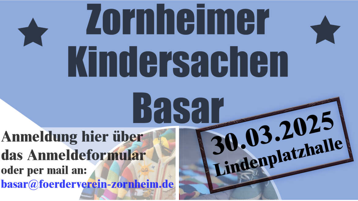 Kindersachenbasar – am 30. März 2025