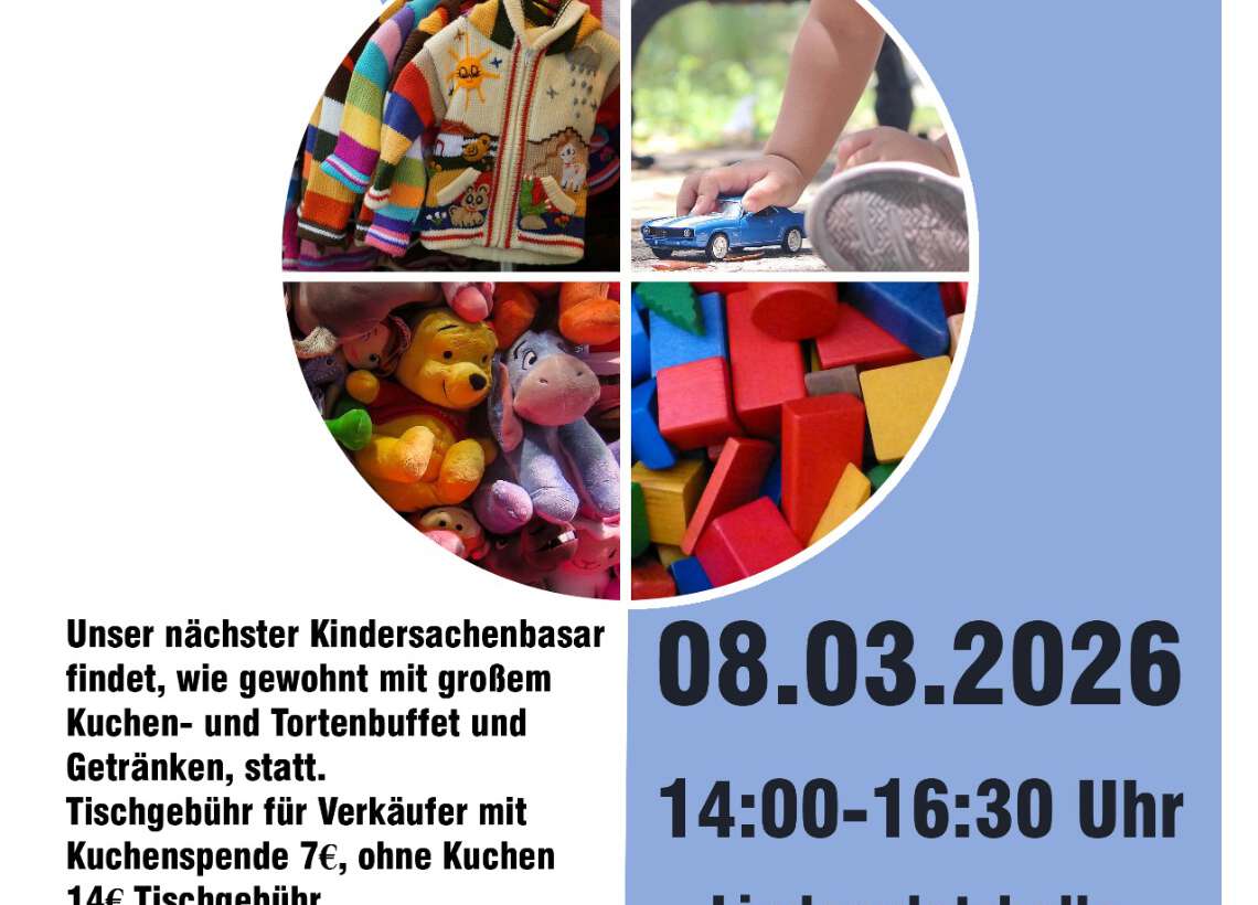 Kindersachenbasar – am 08.März 2026